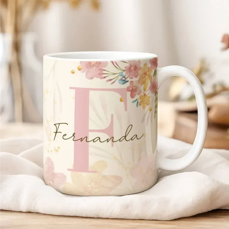 Caneca Alfabeto Floral A a Z Versão 2-gallery