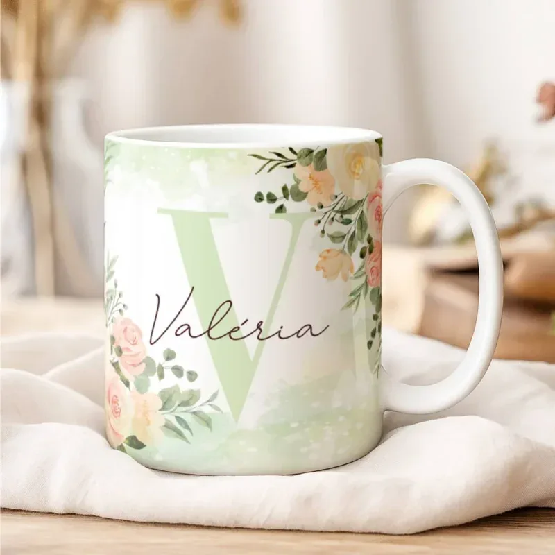 Caneca Alfabeto Floral A a Z Versão 2-gallery