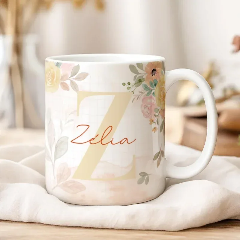 Caneca Alfabeto Floral A a Z Versão 2-gallery