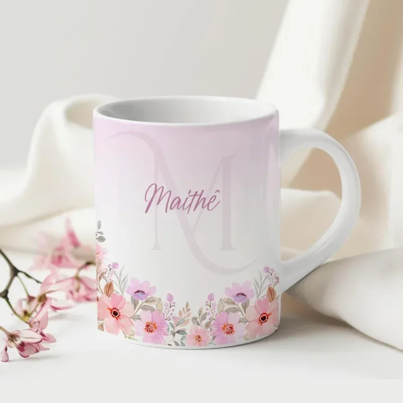 Caneca Alfabeto Floral A a Z Versão 4-gallery