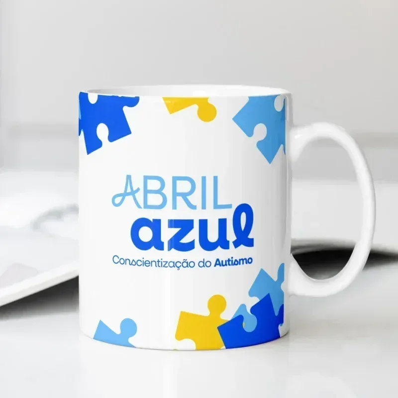 Caneca Autismo Abril Azul