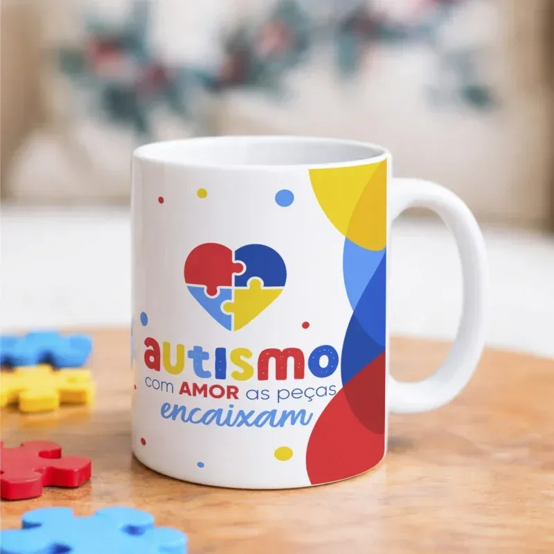 Caneca Autismo Com Amor Peças