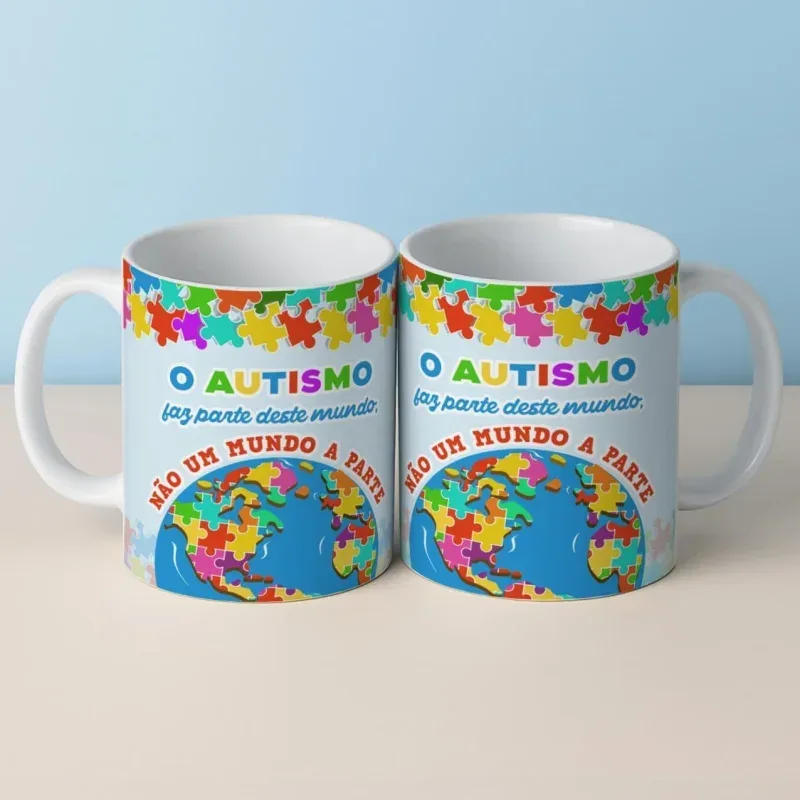 Caneca Autismo Faz Parte desse Mundo