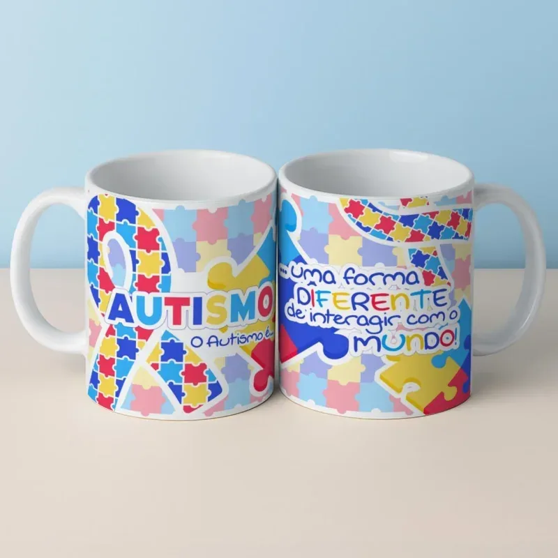 Caneca Autismo Forma Diferente