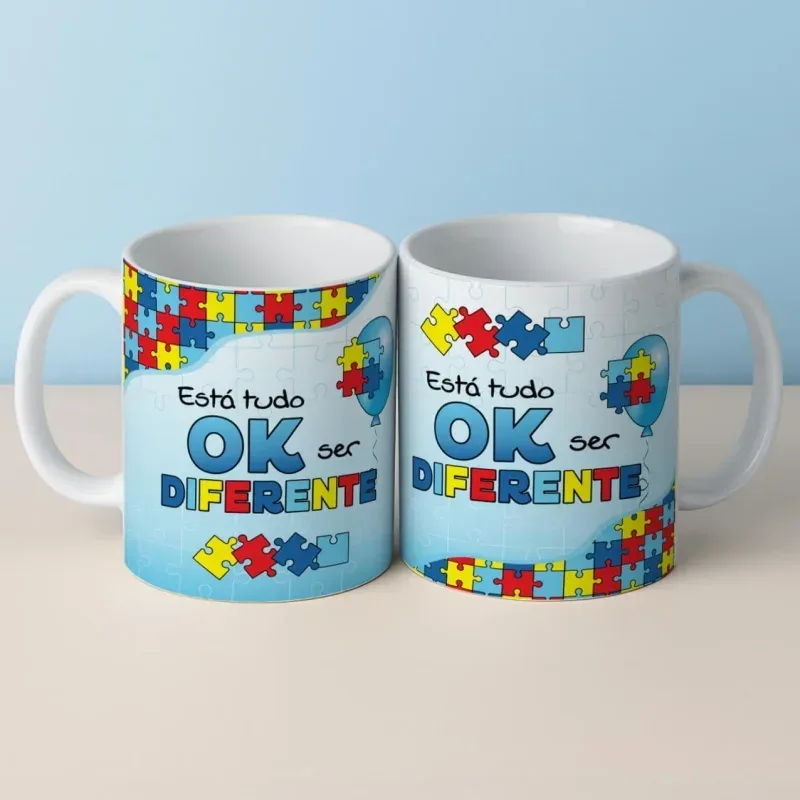 Caneca Autismo Ok Ser Diferente
