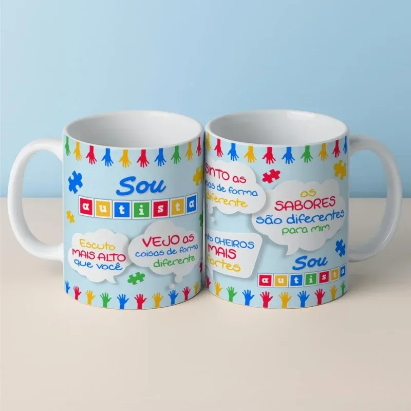 Caneca Autismo Sou Autista