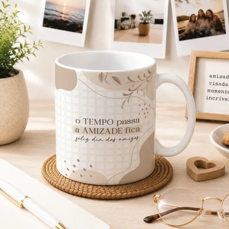 Caneca Amigos O tempo passa