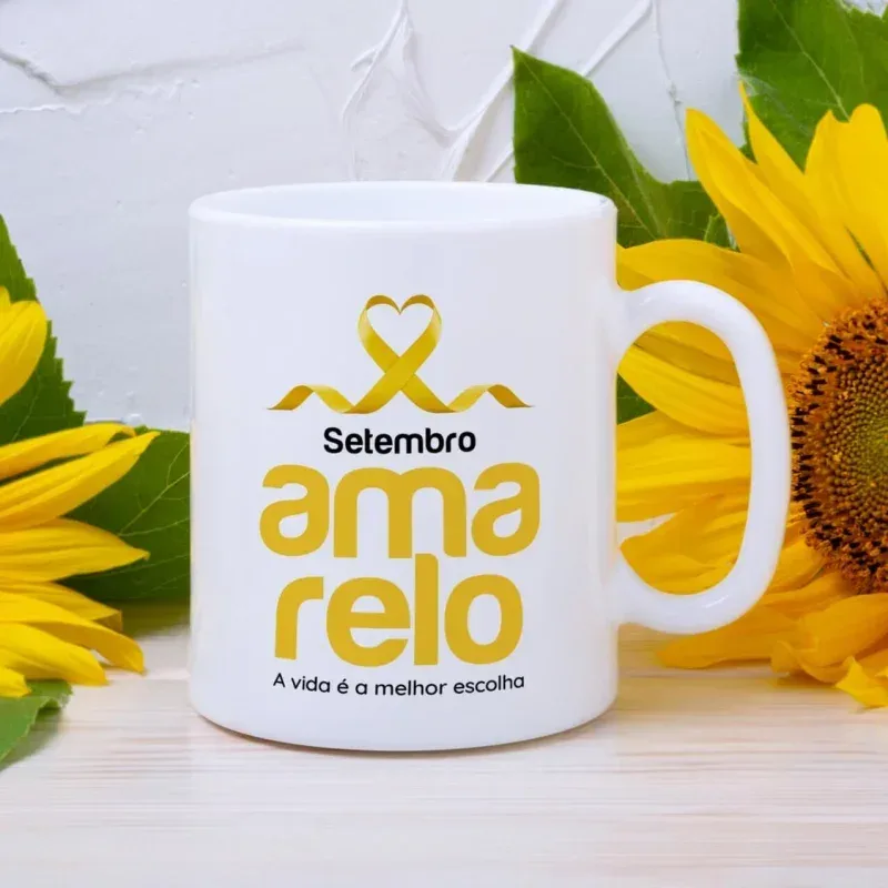 Caneca Setembro Amarelo Fita