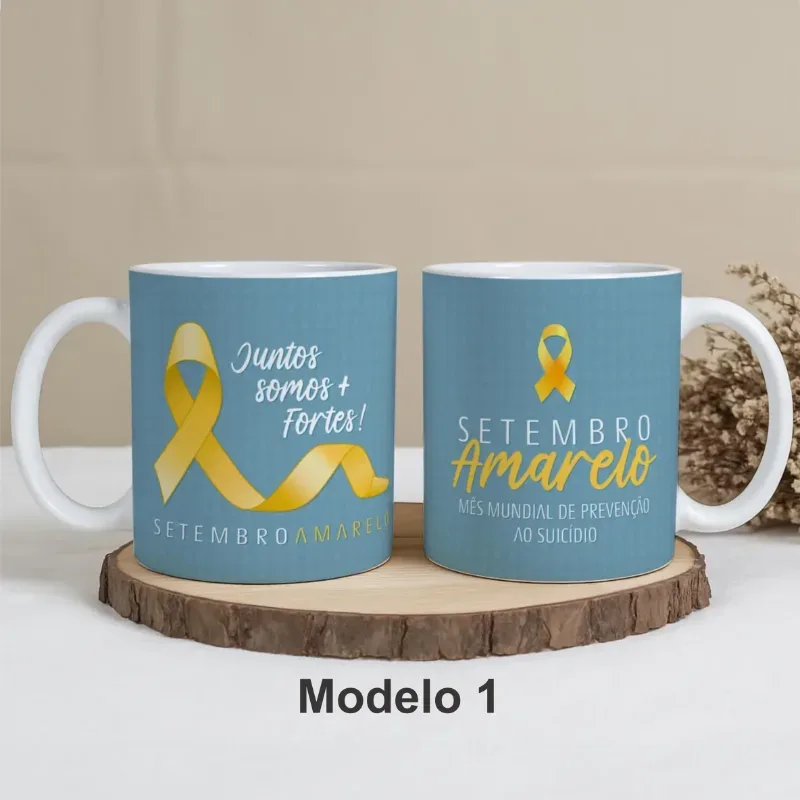 Caneca Setembro Amarelo Juntos somos mais Fortes 5 Modelos-gallery