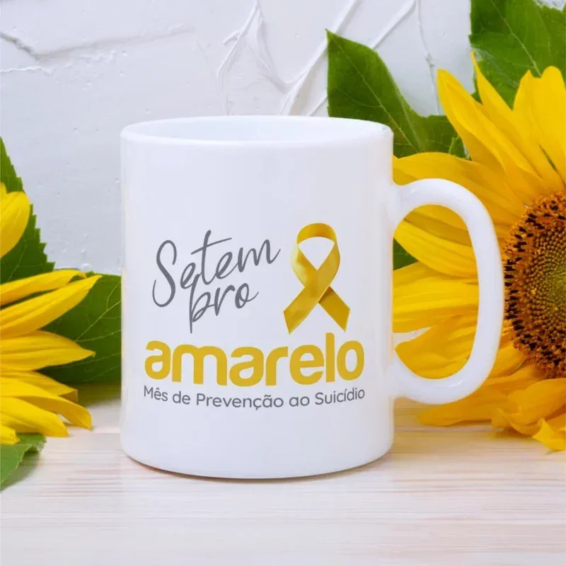 Caneca Setembro Amarelo Mês de Prevenção