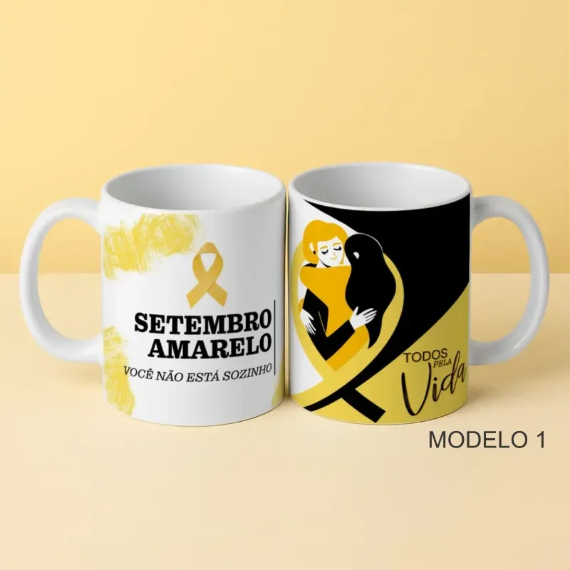 Caneca Setembro Amarelo Você Não Estar Sozinho 6 Modelos-gallery